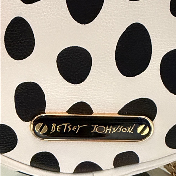 🆕 BETSEY JOHNSON Polka Dot Smiley Face Crossbody Bag NWT Pearls Rhinestones - Picture 11 of 17